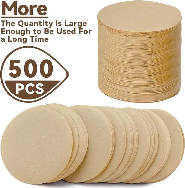 Alt view image 3 of 6 - 500 Pcs Unbleached Coffee Filters for OXO Cold Brew Coffee Maker