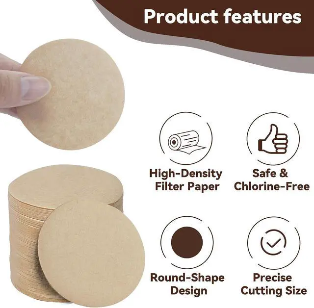 Alt view image 4 of 6 - 500 Pcs Unbleached Coffee Filters for OXO Cold Brew Coffee Maker