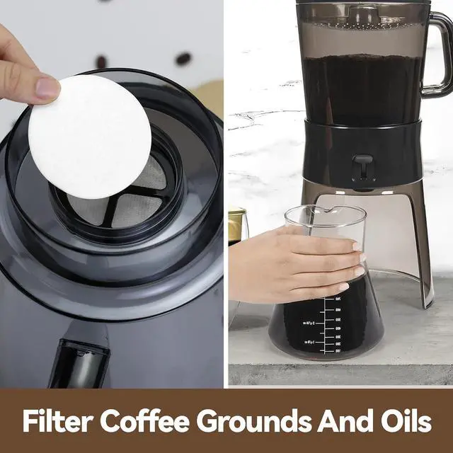 Alt view image 4 of 6 - Coffee Paper Filters for OXO Cold Brew 32 Ounce Compact Cold Brew Maker