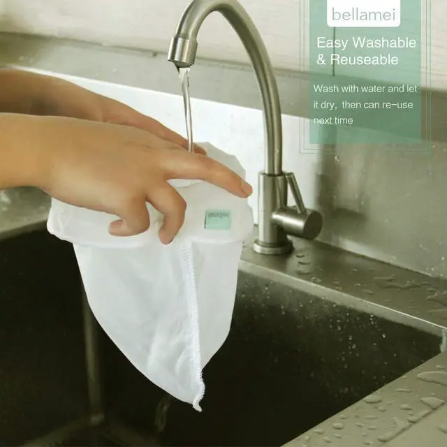 Alt view image 6 of 7 - Nut Milk Bag Reusable 3 Pack Multi-size Food Strainer Nut Bags