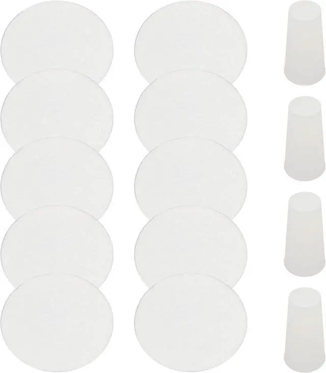 Main image of 10pcs Reusable Cold Brew Coffee Filters and 4pcs Silicone Rubber Stoppers Replacement Felt Filters Compatible with Toddy Cold Brew System for Coffee Maker