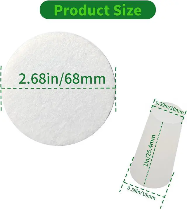 Alt view image 4 of 5 - 10pcs Reusable Cold Brew Coffee Filters and 4pcs Silicone Rubber Stoppers Replacement Felt Filters Compatible with Toddy Cold Brew System for Coffee Maker