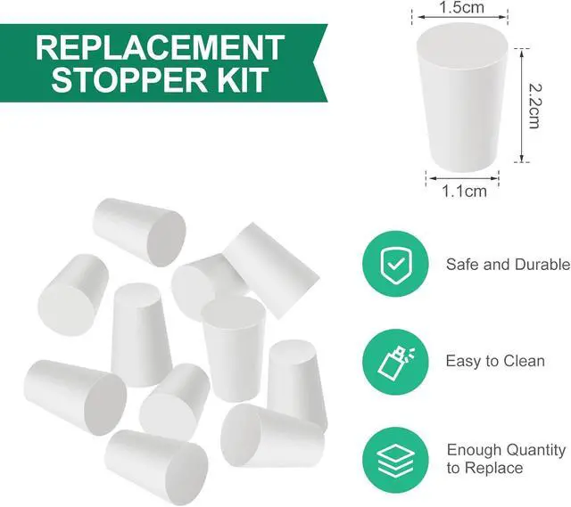 Alt view image 3 of 7 - 20 Pack Cold Brew Coffee Filters Set with Replacement Rubber Stoppers