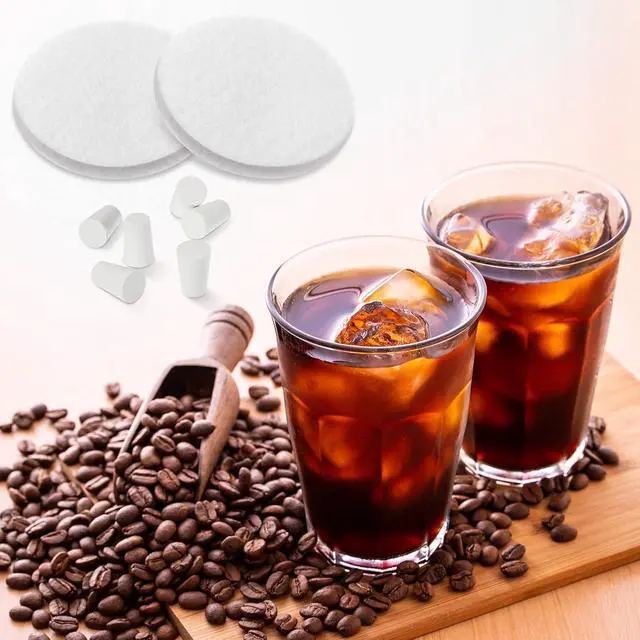 Alt view image 7 of 7 - 20 Pack Cold Brew Coffee Filters Set with Replacement Rubber Stoppers