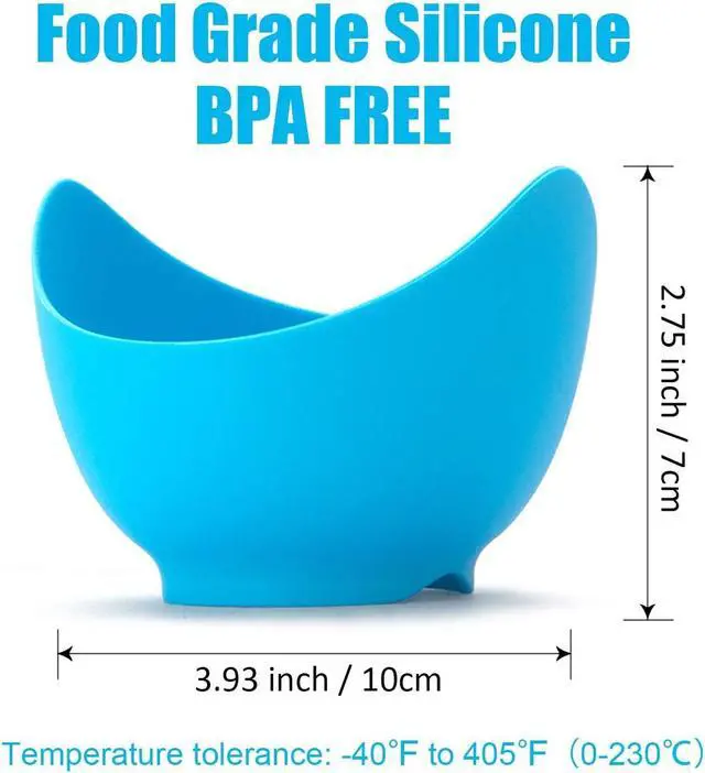 Alt view image 2 of 7 - Silicone Egg Poacher Cups, 4 Pack with Stable Ring Base