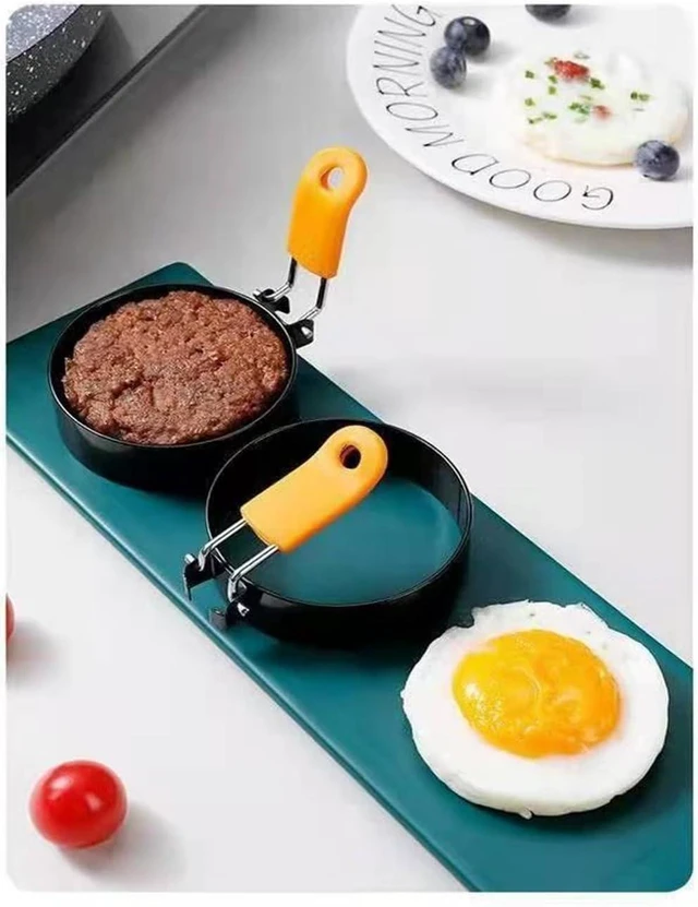 Alt view image 4 of 7 - 2Pcs 3.5 Inch Round Egg Rings For Griddle,Nonstick Stainless Steel