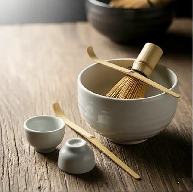 Alt view image 5 of 5 - 1shopforyou Mini Handmade Ceramic Matcha Bowl Set of 10 Japanese Style White Decorative Pottery