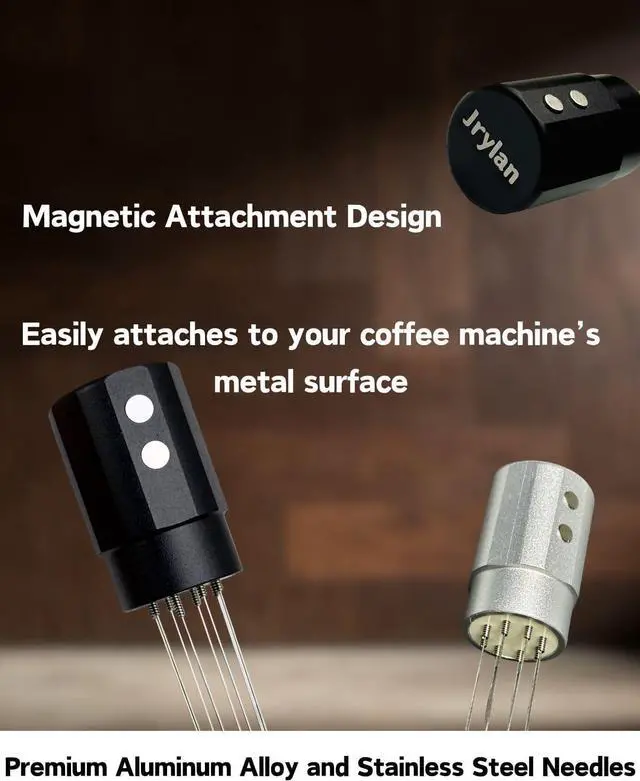 Alt view image 2 of 5 - Magnetic WDT Tool Espresso Distribution Tool 8x0.4mm Stainless Steel Needles, Espresso Stirrer for Barista, Machine AccessoriesBlack)