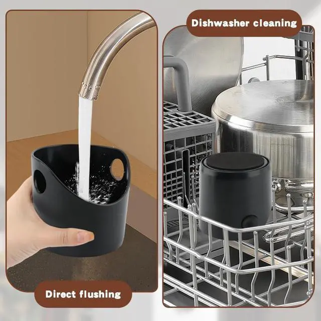 Alt view image 7 of 7 - Espresso Knock Box 4.3 Inch Small Coffee Grounds Bin with Removable Knock Bar Non Slip Base Splash Proof Mini Knock Box for Home Cafes Restaurants
