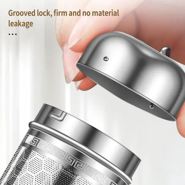 Alt view image 6 of 7 - 316 Stainless Steel Tea Strainers for Loose Tea with Drip Trays, Extra Fine Mesh Tea Infuser, Loose Leaf Tea Steeper (1 Pack - Small)