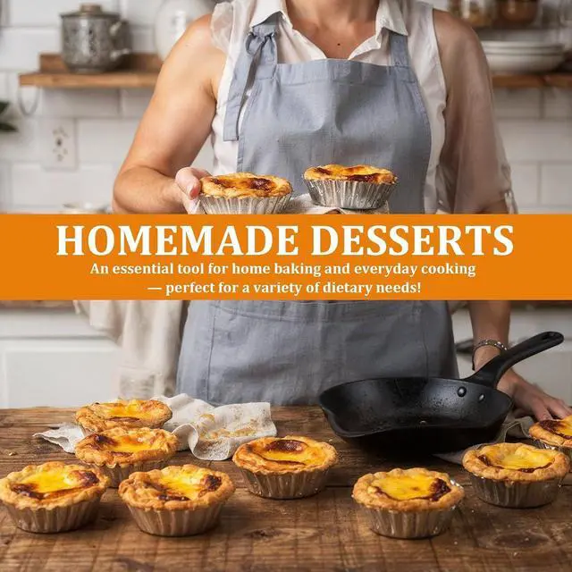 Alt view image 5 of 7 - LLOUSSAK 100 Pack Mini Pie Tins, Disposable Mini Pie Pans, Aluminum Foil Tart Pans for Baking Small Pies Tarts(Chrysanthemum Style)