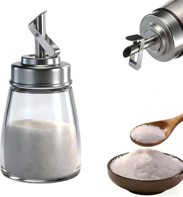 Main image of Glass Sugar Jar, Sugar Container Sugar Dispenser with Pour Spout, 6oz Glass Jar with Stainless Steel Lid, Multi-Use Sugar Bowl Sugar Shaker Sugar Container for Coffee Bar