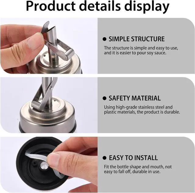 Alt view image 7 of 7 - Glass Sugar Jar, Sugar Container Sugar Dispenser with Pour Spout, 6oz Glass Jar with Stainless Steel Lid, Multi-Use Sugar Bowl Sugar Shaker Sugar Container for Coffee Bar
