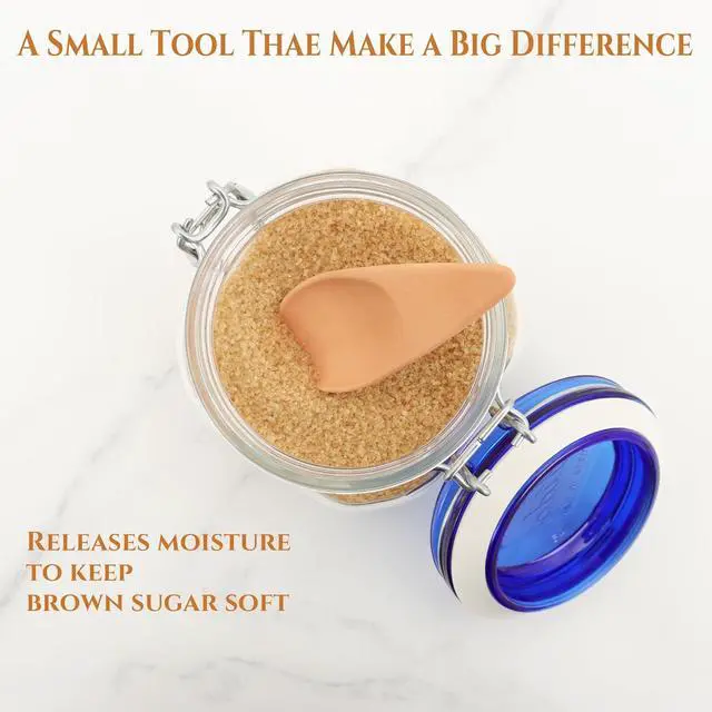 Alt view image 4 of 7 - 2 PCS Brown Sugar Saver Spoon Terracotta Brown Sugar Keeper