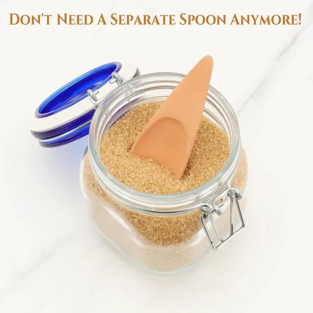 Alt view image 2 of 7 - 2 PCS Brown Sugar Saver Spoon Terracotta Brown Sugar Keeper