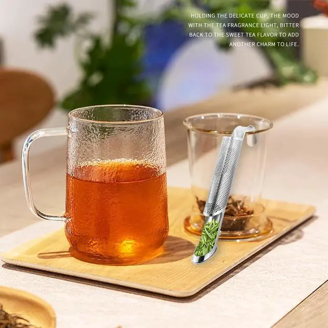 Alt view image 3 of 7 - 2 Pack Tea Infusers, Extra Fine Mesh Tea Strainer for Loose Tea, Stainless Steel Long Handle Tea Steeper Diffuser for Leaf Tea, Coffee, Spices, Seasonings