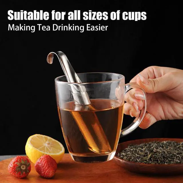 Alt view image 6 of 7 - 2 Pack Tea Infusers, Extra Fine Mesh Tea Strainer for Loose Tea, Stainless Steel Long Handle Tea Steeper Diffuser for Leaf Tea, Coffee, Spices, Seasonings