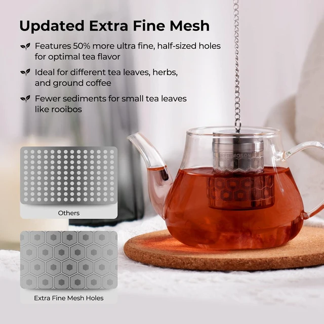 Alt view image 2 of 7 - Reinmoson Stainless Steel Tea Infuser Fine Mesh Tea Strainers for Loose Tea