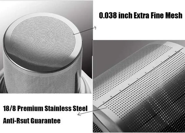 Alt view image 4 of 7 - Daycount Stainless Steel Reusable Filter, Tea Baskets Mesh Coffee Espresso Strainer Dripper With Holder