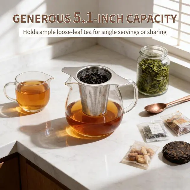 Alt view image 4 of 7 - Supercenter Tea Infuser Stainless Steel Steeper Tea Strainers Loose Tea
