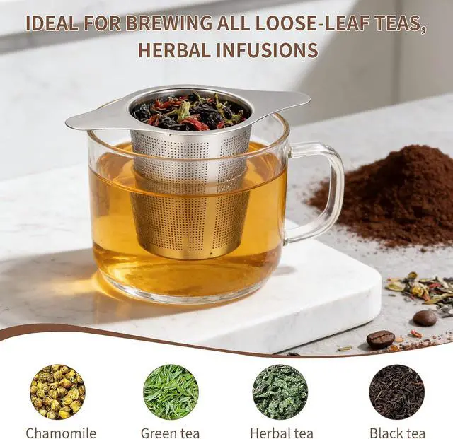 Alt view image 6 of 7 - Supercenter Tea Infuser Stainless Steel Steeper Tea Strainers Loose Tea