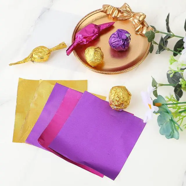 Alt view image 5 of 7 - 300pcs Chocolate Wrappers Colored Aluminium Foil Candy Wrappers 3x3 Inch