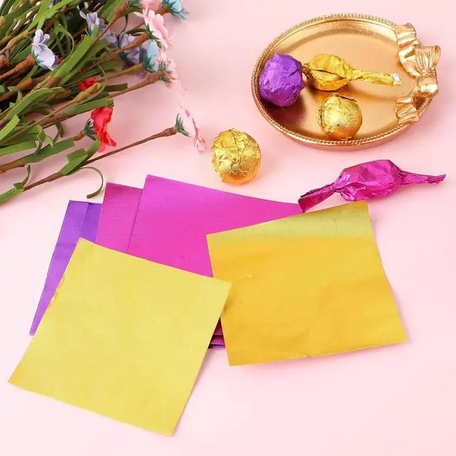Alt view image 7 of 7 - 300pcs Chocolate Wrappers Colored Aluminium Foil Candy Wrappers 3x3 Inch