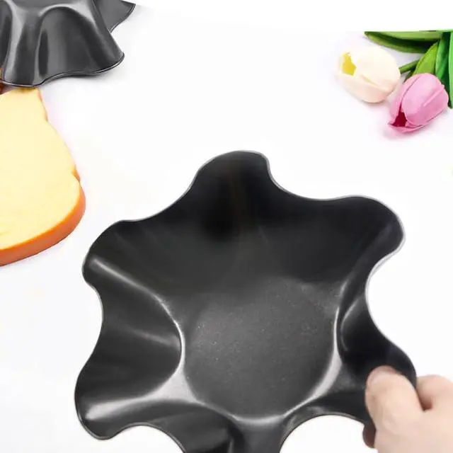 Alt view image 6 of 7 - 2 Pack 8.5" Nonstick Large Taco Shell Bowl Carbon Steel Tortilla Maker Shell Pans Baking Molds Tostada for Frying Salad Bowls