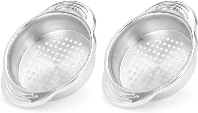Main image of Tuna Strainer Press, Tuna Can Strainer Food-Grade Stainless Steel Canning Colander for Regular-Size and Wide-Necked Tunas - 2 Pack