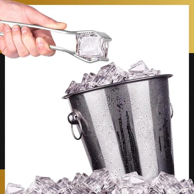 Alt view image 6 of 7 - 1 Pcs Ice Tongs for Ice Bucket Silver Stainless Steel Food Serving Tongs with Teeth for Bar Hotel Home Kitchen Cocktail Whiskey Tea Party Serving Utensils Housewarming Gift