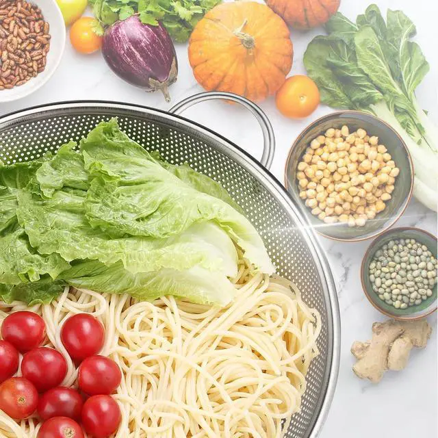Alt view image 5 of 7 - Gulex Colander Stainless Steel 3-Quart with Base, Strainer for Kitchen Food