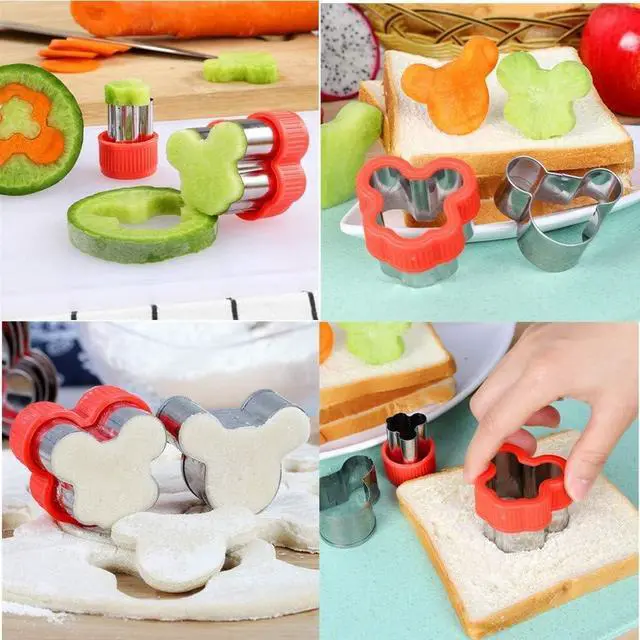 Alt view image 4 of 5 - 6pcs Mouse Cookie Cutters Set,Sandwich Biscuit Cutter, Food Grade Stainless Steel Sandwich Cookie Cutters for Baking