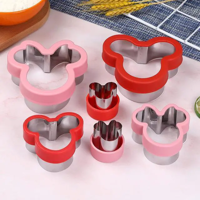 Alt view image 3 of 5 - 6pcs Mouse Cookie Cutters Set,Sandwich Biscuit Cutter, Food Grade Stainless Steel Sandwich Cookie Cutters for Baking