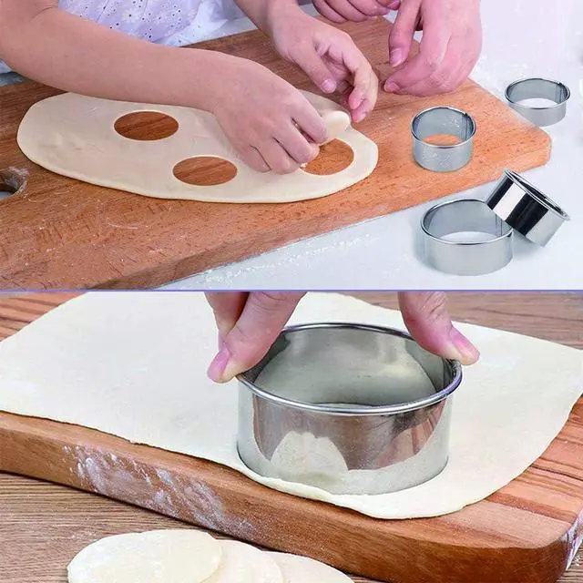 Alt view image 5 of 6 - Bukuwa 12 Pcs Round Cookie Biscuit Cutter Set, Graduated Circle Cutters