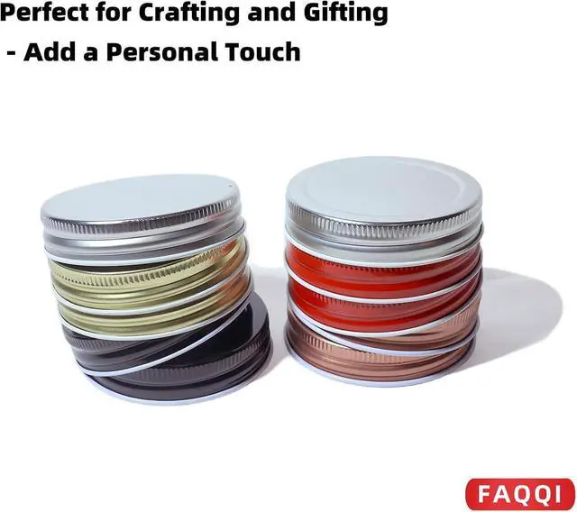 Alt view image 2 of 7 - Stainless Steel One-Piece Mason Jar Lids, Regular Mouth, 10 Pack