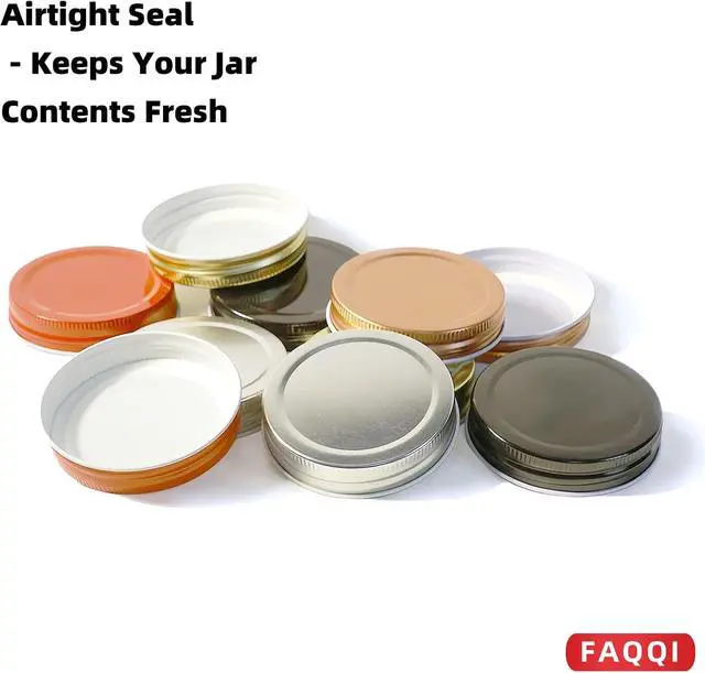 Alt view image 3 of 7 - Stainless Steel One-Piece Mason Jar Lids, Regular Mouth, 10 Pack