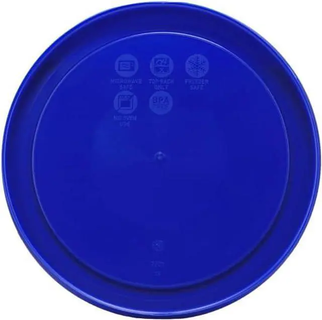 Alt view image 3 of 7 - Pyrex 7201-PC (4-Cup) Cadet Blue Food Storage Lids (3-Pack) - Made in USA