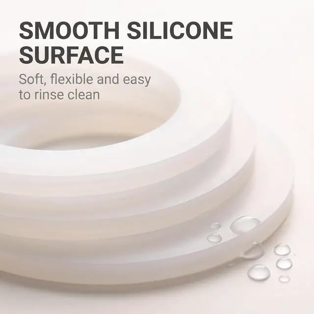 Alt view image 3 of 7 - 10Pcs Silicone Replacement Gasket, Airtight Rubber Seals Rings for Mason Jar Lids, Leak-Proof Canning Fitting Seals Canning Lids Cookware (2.8 inch)