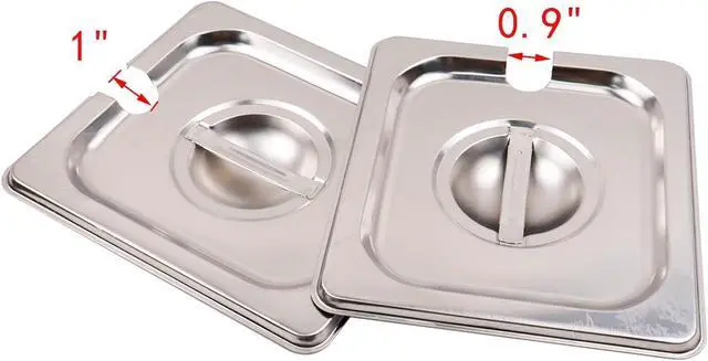 Alt view image 3 of 7 - MY MIRONEY 2PCS Stainless Steel 1/6 Size Steam Table Pan Covers