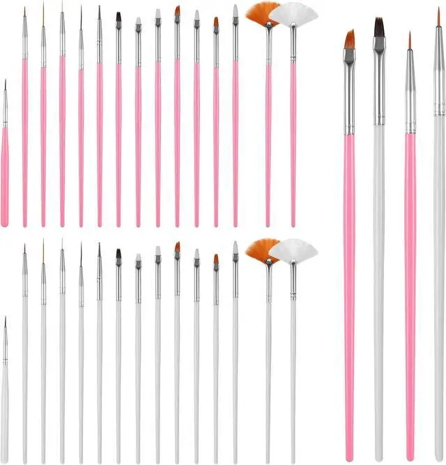 Main image of Cake Decorating Brushe 30 PCS Food Paint Brush Fondant Brush,White and Pink