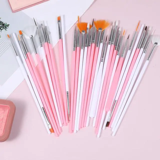 Alt view image 3 of 7 - Cake Decorating Brushe 30 PCS Food Paint Brush Fondant Brush,White and Pink