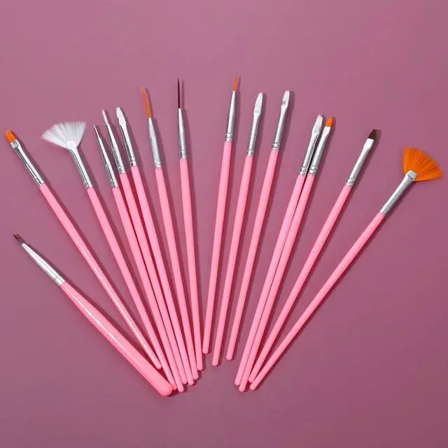 Alt view image 2 of 7 - 30 PCS Cake Decorating Brushes, Cookie Paint Brushes Food Safe Paint Brushs Kit Cookie Decorating Brush Food Paints Fondant Brush DIY Tool Set Icing Pastry Brushs for Painting Baking, Black and Pink
