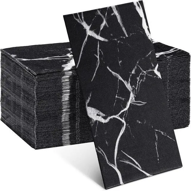 Main image of 50 Pcs Marble Guest Towel Disposable Bathroom Napkins Decorative