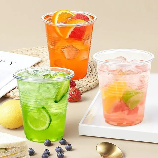 Alt view image 4 of 6 - Lamosi 100 Pack 5 oz Clear Plastic Cups, Disposable Party Cups