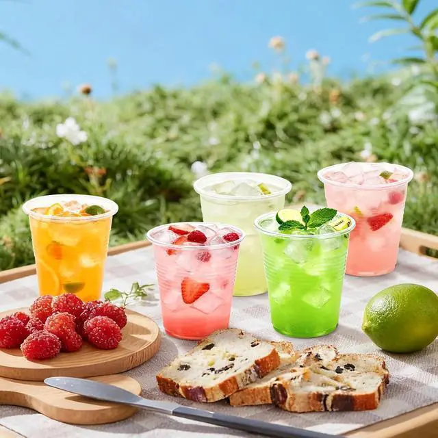 Alt view image 6 of 6 - Lamosi 100 Pack 5 oz Clear Plastic Cups, Disposable Party Cups