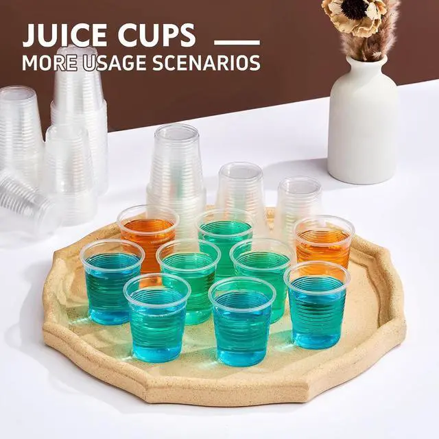 Alt view image 4 of 7 - YEEHAW 100 Pack 3 oz Bathroom Plastic Cups, Disposable Mouthwash Cups, Samll Plastic Cup 3 oz for Cold Beverages, Ideal for Party, Tasting and Drinking