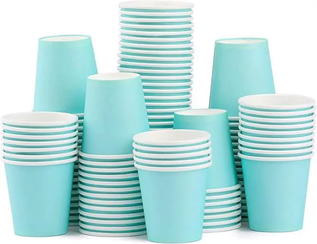 Main image of 100 Pack 3oz Bathroom Cups, Blue Mouthwash Cups, Small Paper Cups