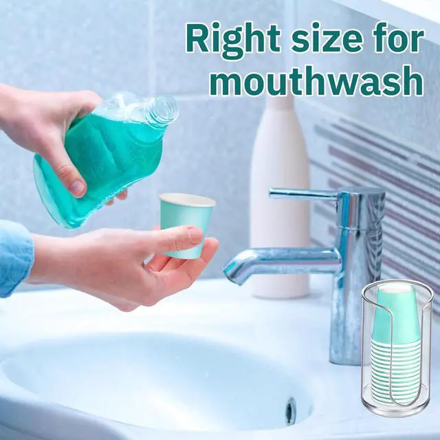 Alt view image 4 of 7 - 100 Pack 3oz Bathroom Cups, Blue Mouthwash Cups, Small Paper Cups