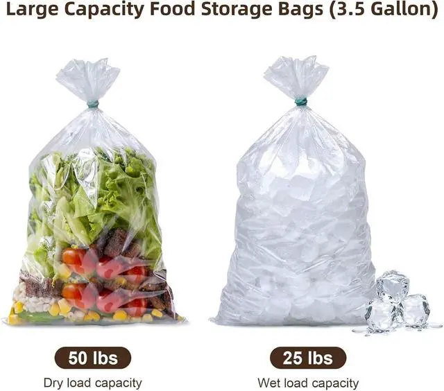 Alt view image 3 of 6 - 3.5 Gallon Bucket Liners 22"x20" 30 Pack Food Safe Bag for Pet Food Storage