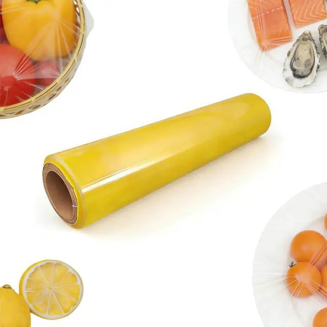 Alt view image 6 of 6 - Plastic Food Wrap with Sliding Cutter - 12-inch 300-foot Restaurant-Grade Plastic Food Wrap Roll - Restaurant Kitchen Bulk Quick-Cut Dispenser (1) household plastic wrapmeat film